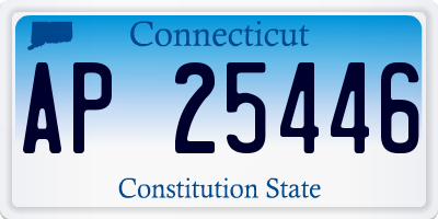 CT license plate AP25446