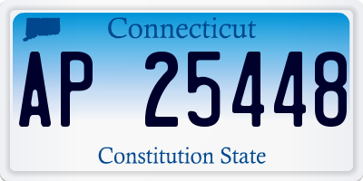CT license plate AP25448