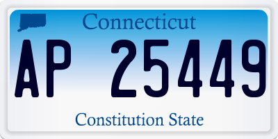 CT license plate AP25449