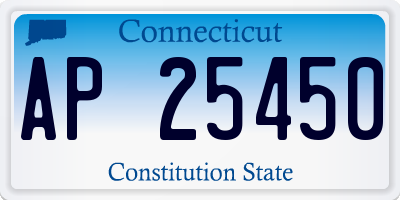 CT license plate AP25450