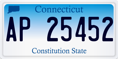 CT license plate AP25452