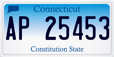 CT license plate AP25453