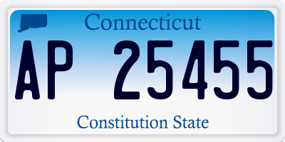 CT license plate AP25455
