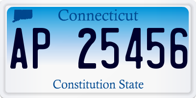CT license plate AP25456