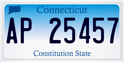 CT license plate AP25457