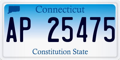 CT license plate AP25475