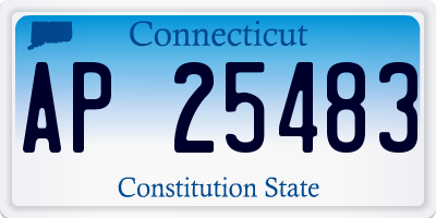 CT license plate AP25483