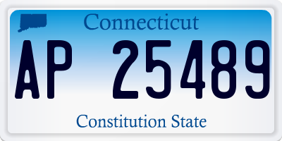 CT license plate AP25489