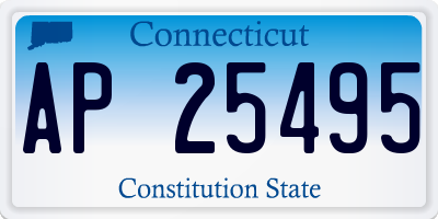 CT license plate AP25495