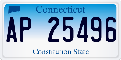 CT license plate AP25496