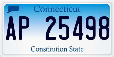 CT license plate AP25498
