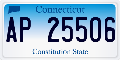 CT license plate AP25506