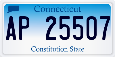 CT license plate AP25507
