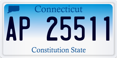 CT license plate AP25511