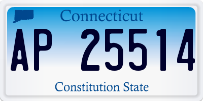 CT license plate AP25514