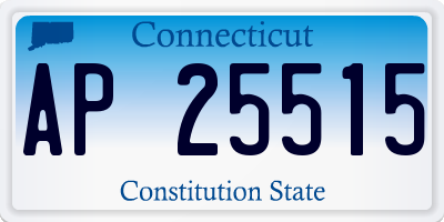 CT license plate AP25515