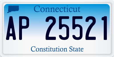 CT license plate AP25521