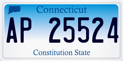 CT license plate AP25524