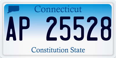 CT license plate AP25528