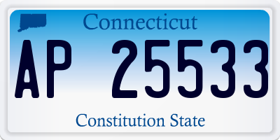 CT license plate AP25533