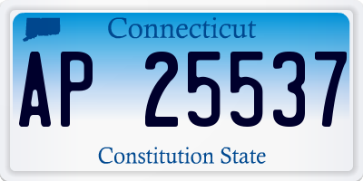 CT license plate AP25537