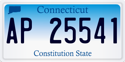 CT license plate AP25541