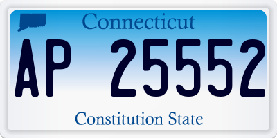 CT license plate AP25552