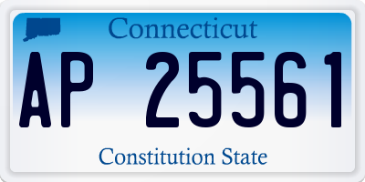CT license plate AP25561