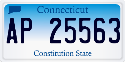 CT license plate AP25563