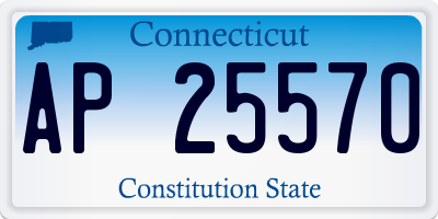 CT license plate AP25570