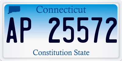 CT license plate AP25572