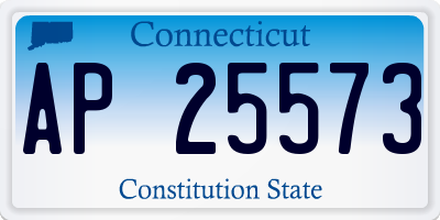 CT license plate AP25573