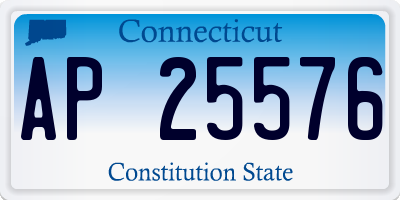 CT license plate AP25576