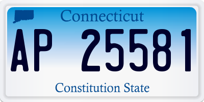CT license plate AP25581