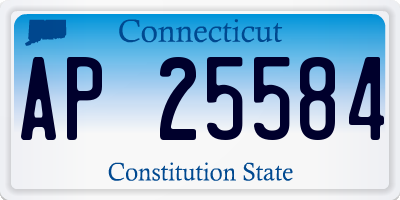 CT license plate AP25584