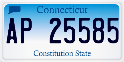 CT license plate AP25585