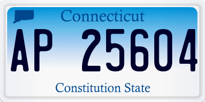 CT license plate AP25604
