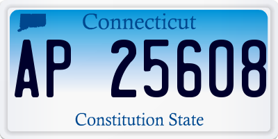 CT license plate AP25608