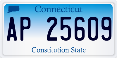 CT license plate AP25609