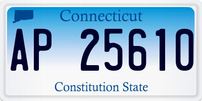 CT license plate AP25610