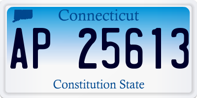 CT license plate AP25613