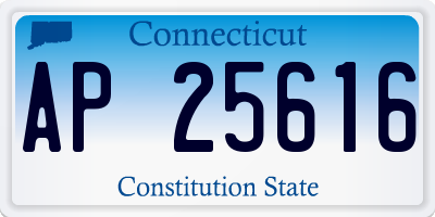 CT license plate AP25616