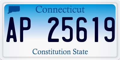 CT license plate AP25619