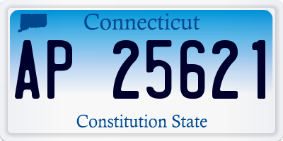 CT license plate AP25621