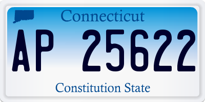 CT license plate AP25622