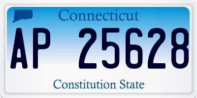 CT license plate AP25628