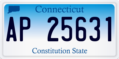 CT license plate AP25631