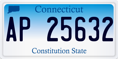 CT license plate AP25632