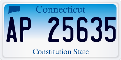 CT license plate AP25635