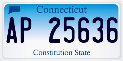 CT license plate AP25636